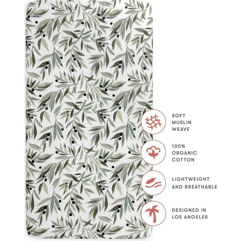Organic Muslin Cotton Crib Sheet