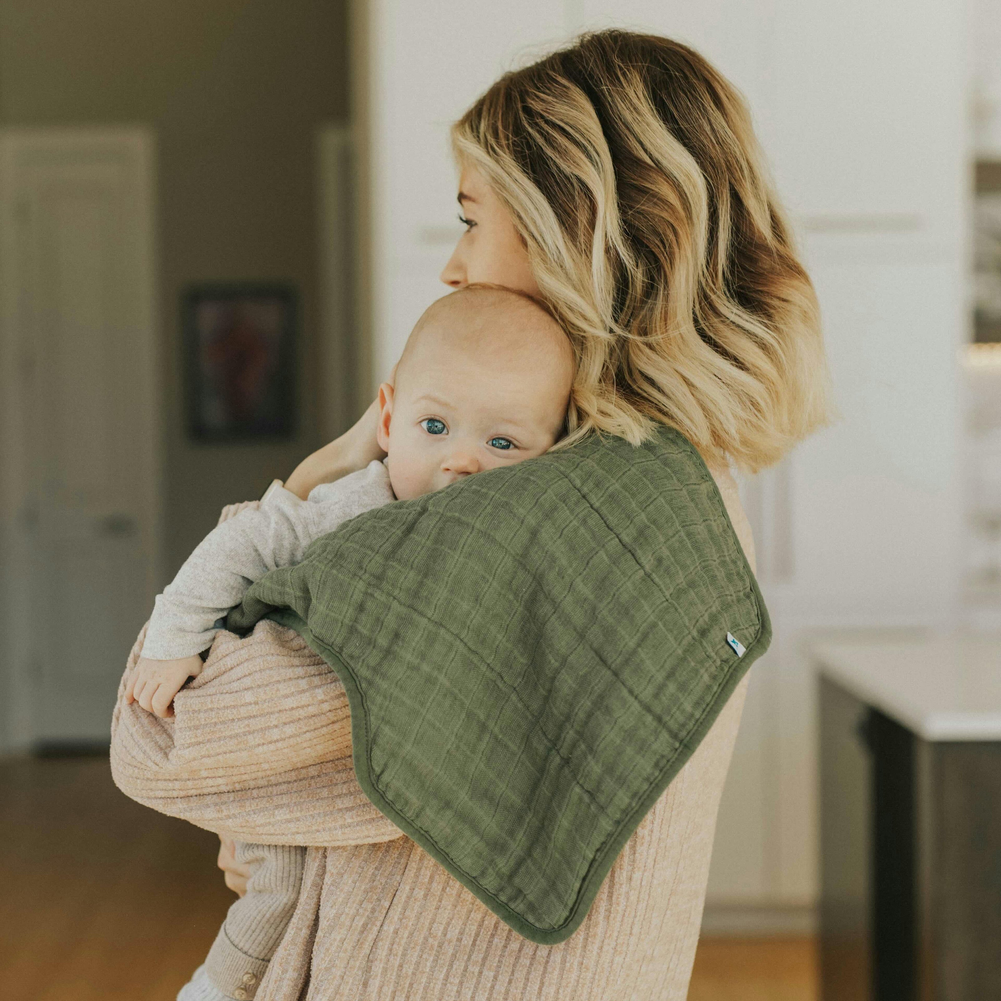 Cotton Muslin Burp Cloth - Fern