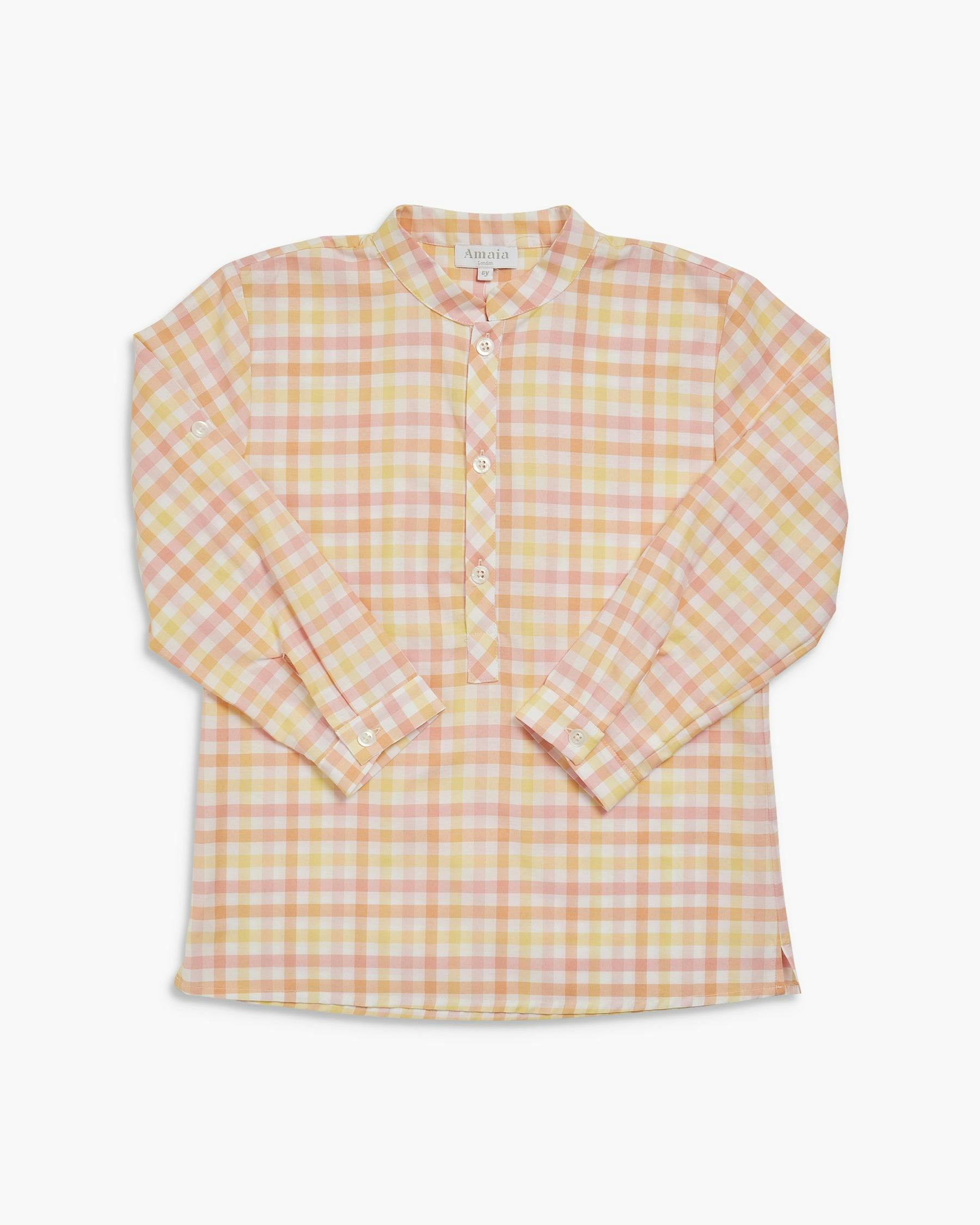 Pereprine Shirt Yellow Pink Check