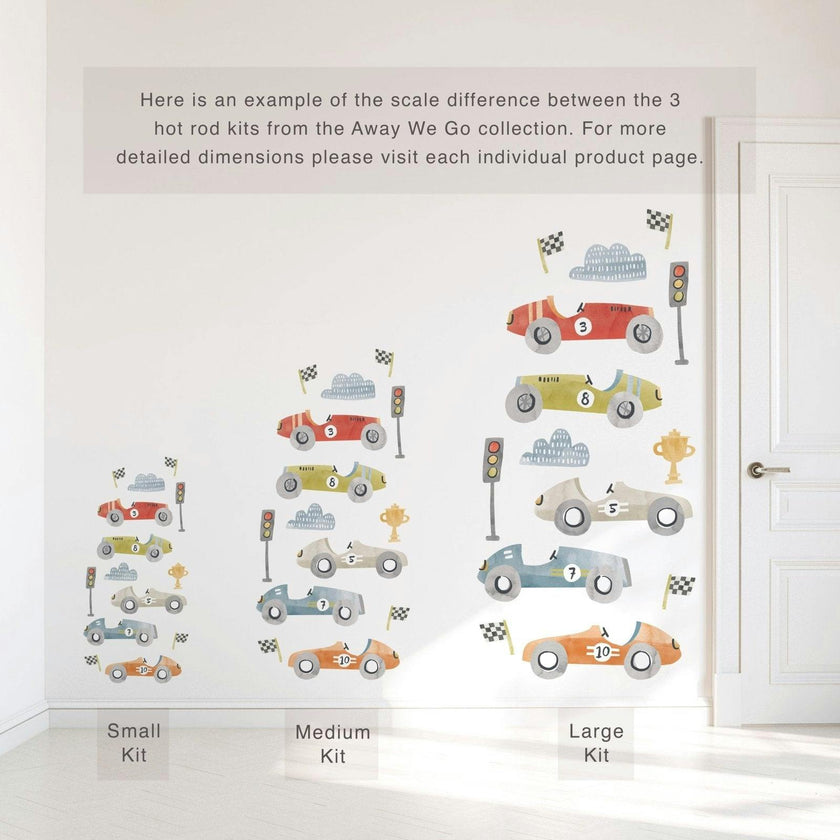 Hot Rod Kit • Large • Peel-and-Stick Wall Decals