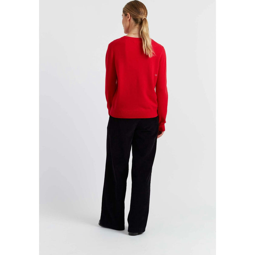 Wool-Cashmere Candy Cane Sweater
