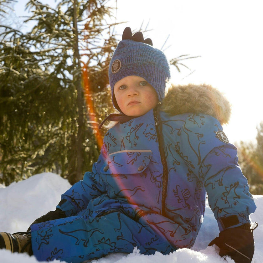 One-Piece Baby Play Snowsuit Designed for Car Seat