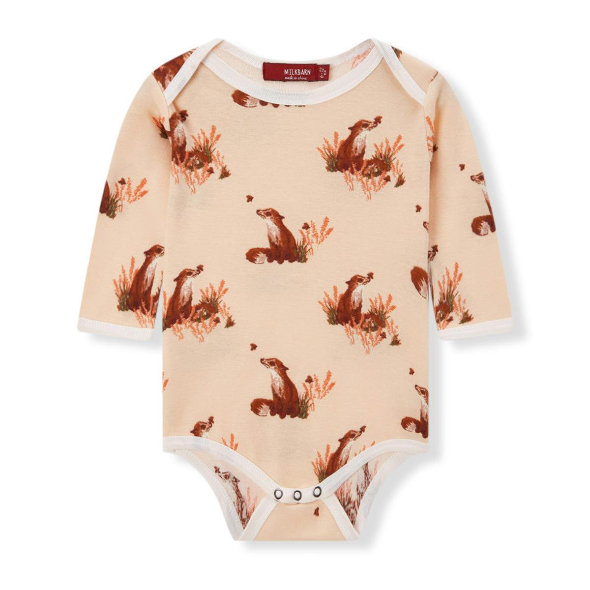 Floral Organic Cotton Long Sleeve One Piece