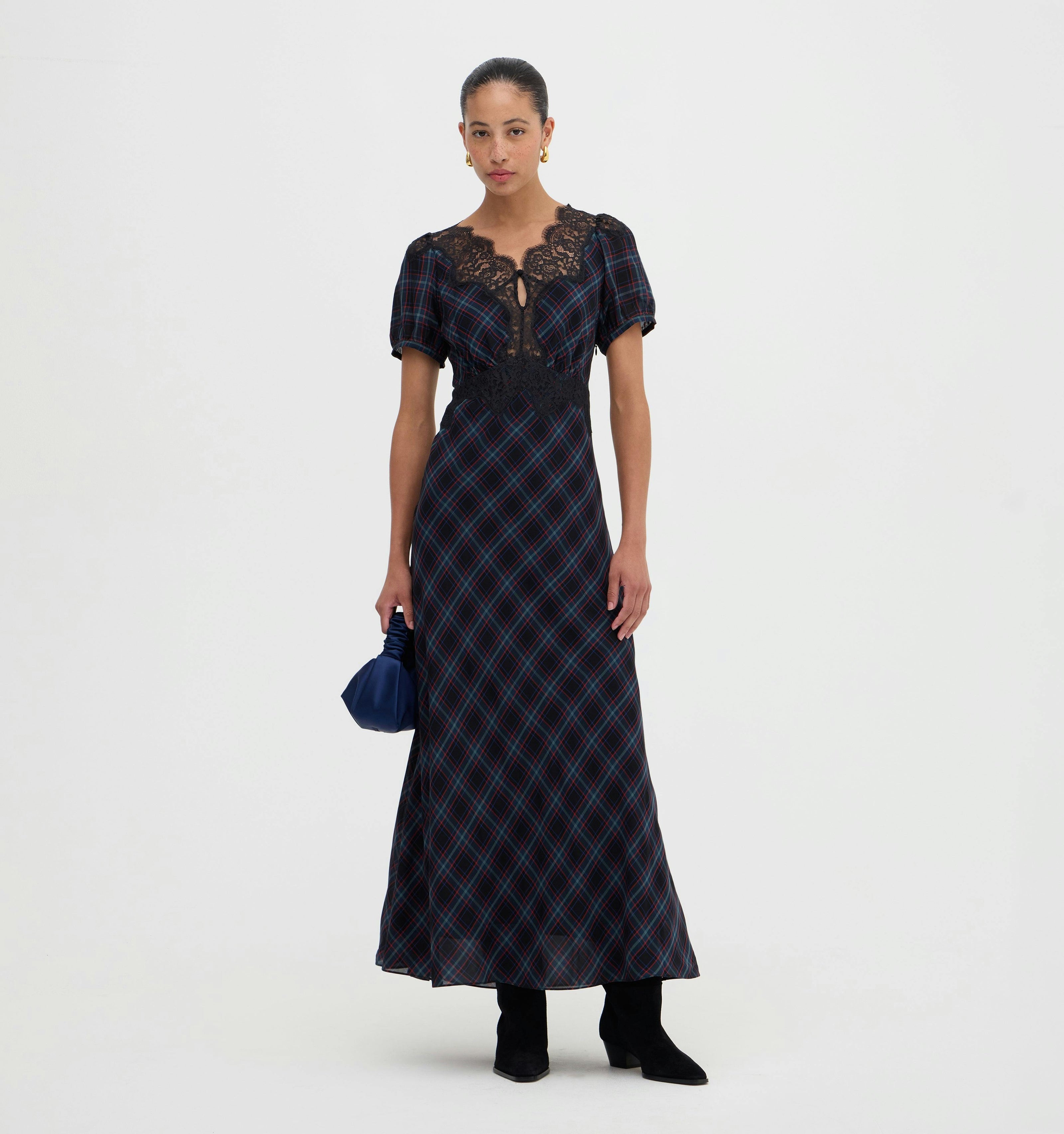 The Oakley Dress - Jewel Tartan