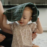 Cotton Muslin Burp Cloth 2 Pack - Evergreen Plaid