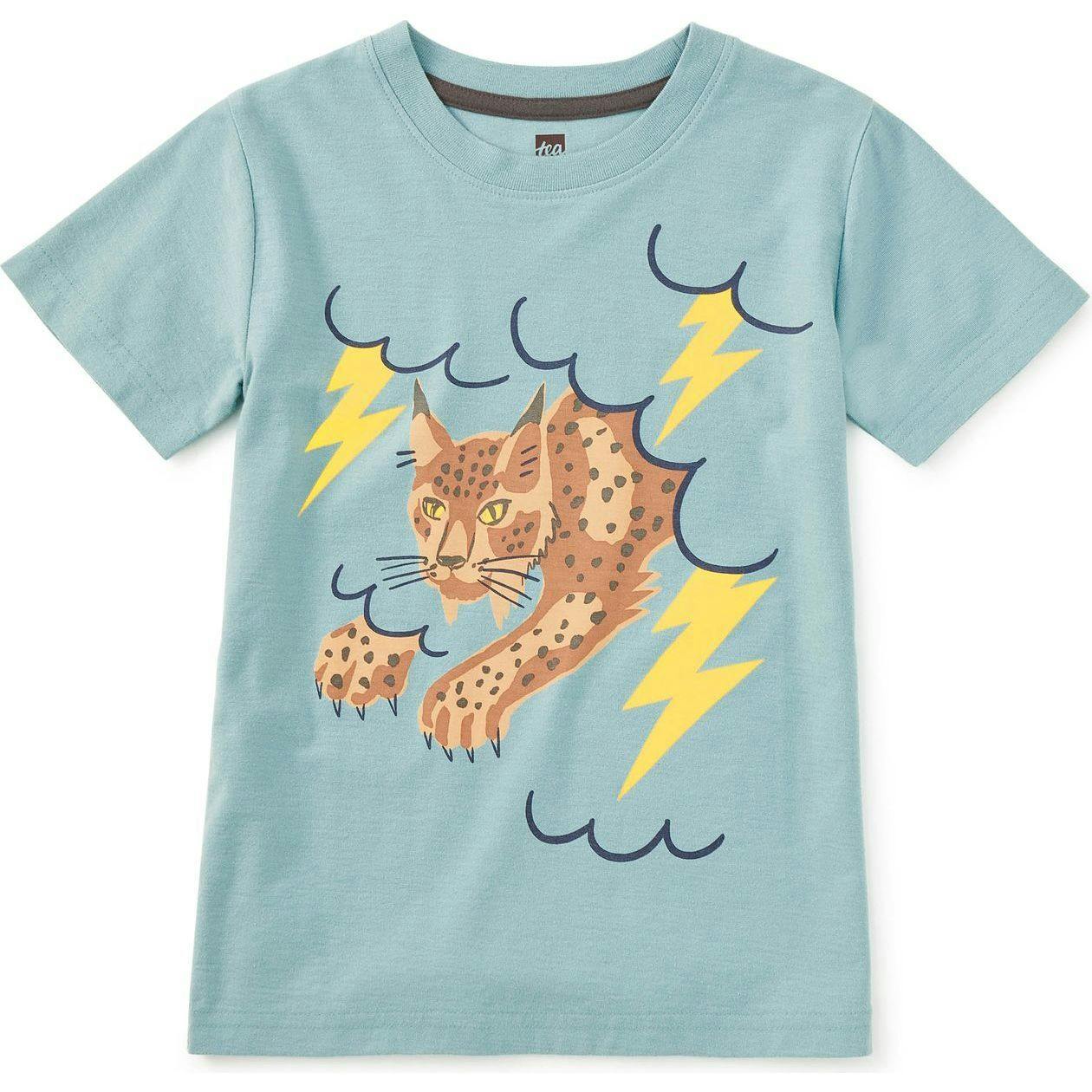 Lightning Lynx Graphic Tee, Blue