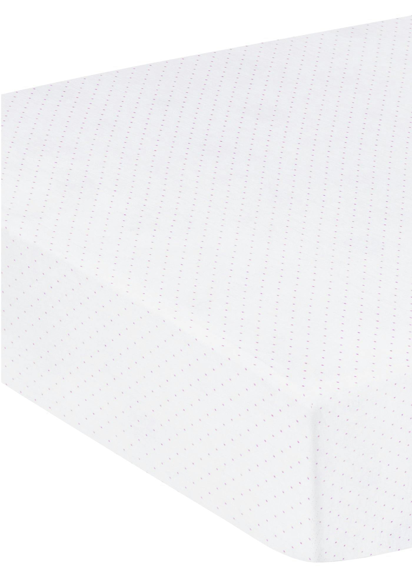 Pima Crib Sheet - Pink Micro Dot