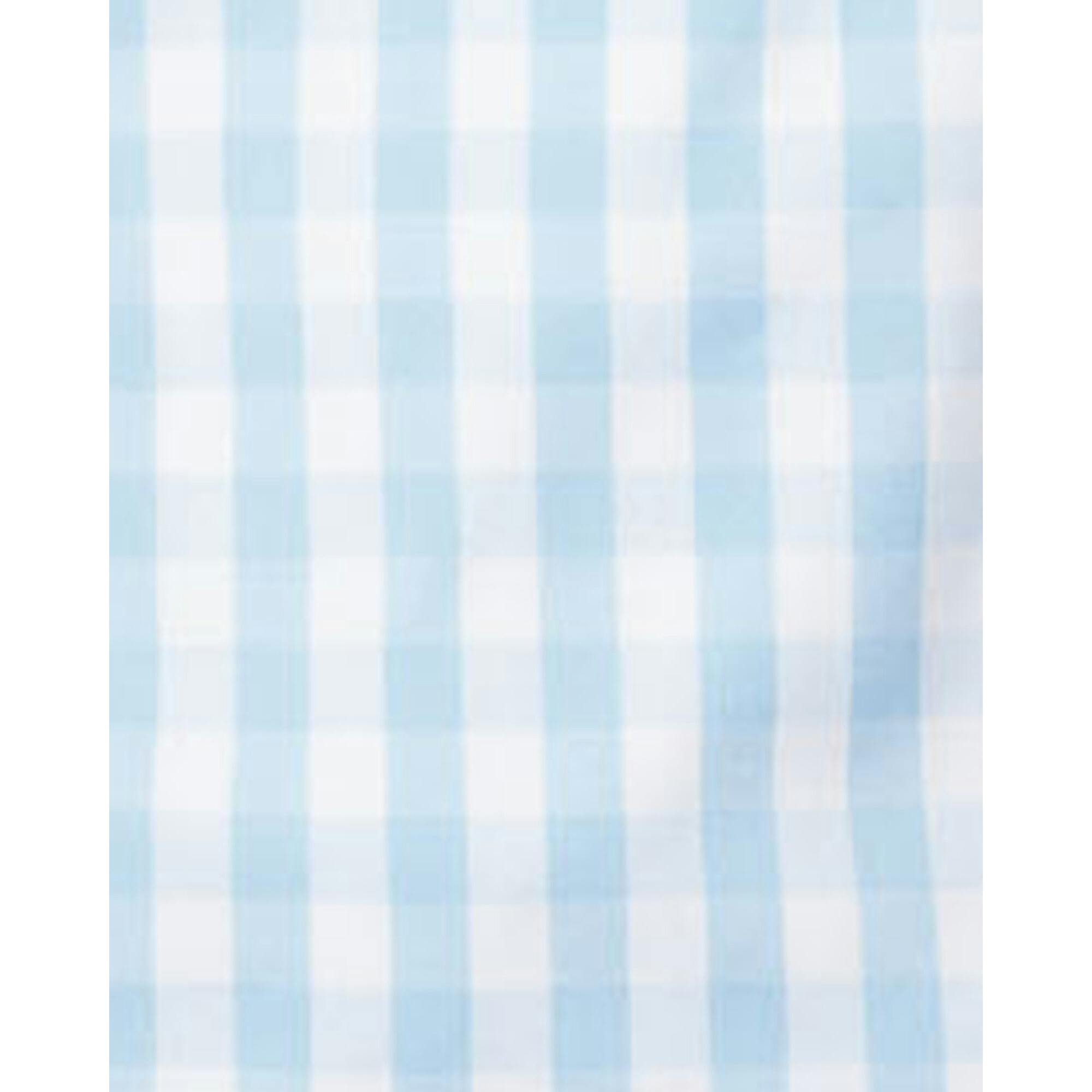 Men's Twill Pajama Set in Light Blue Gingham