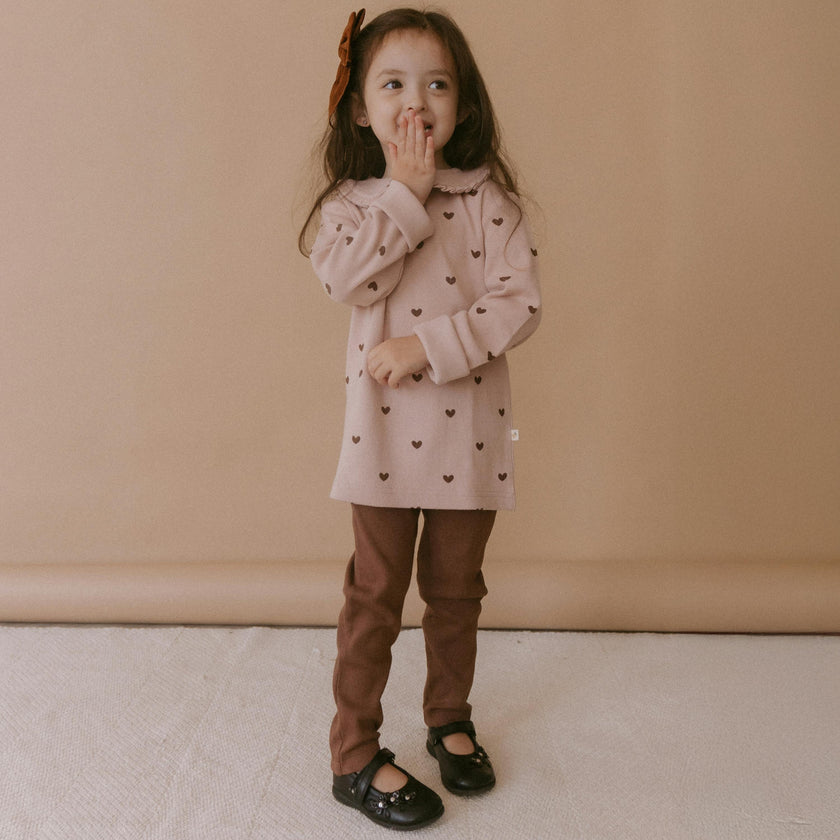 Organic Ruffle Collar Top & Leggings Set