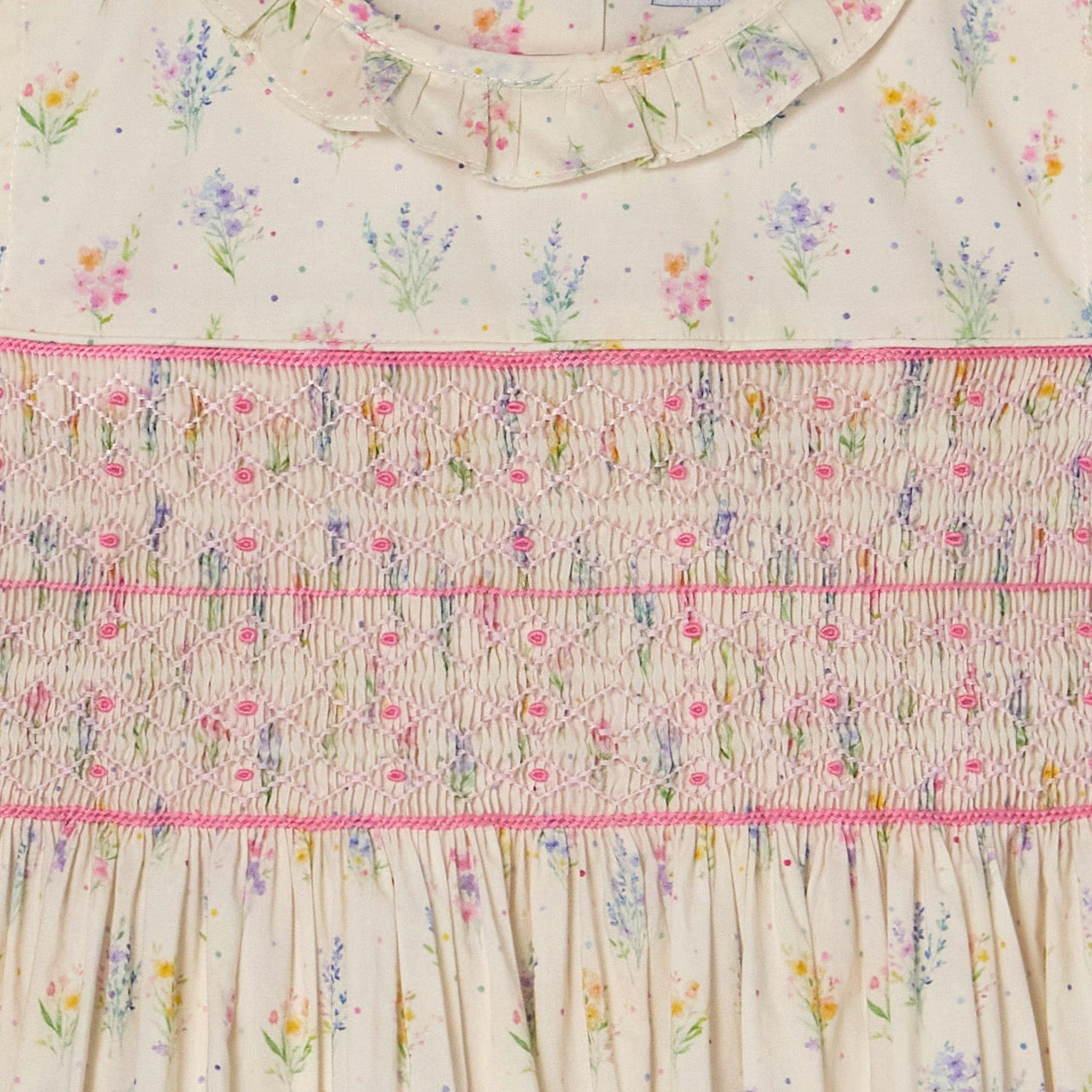 Hand-Smocked Girls Dress - Kacey