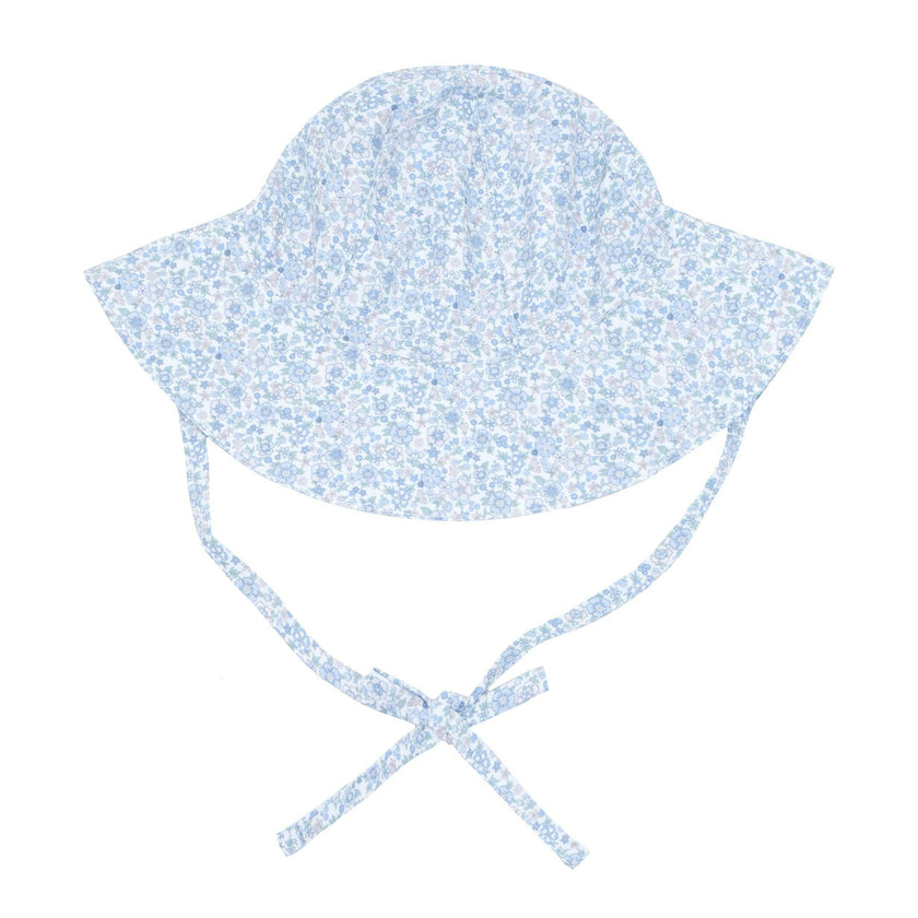 baby slate floral sun hat