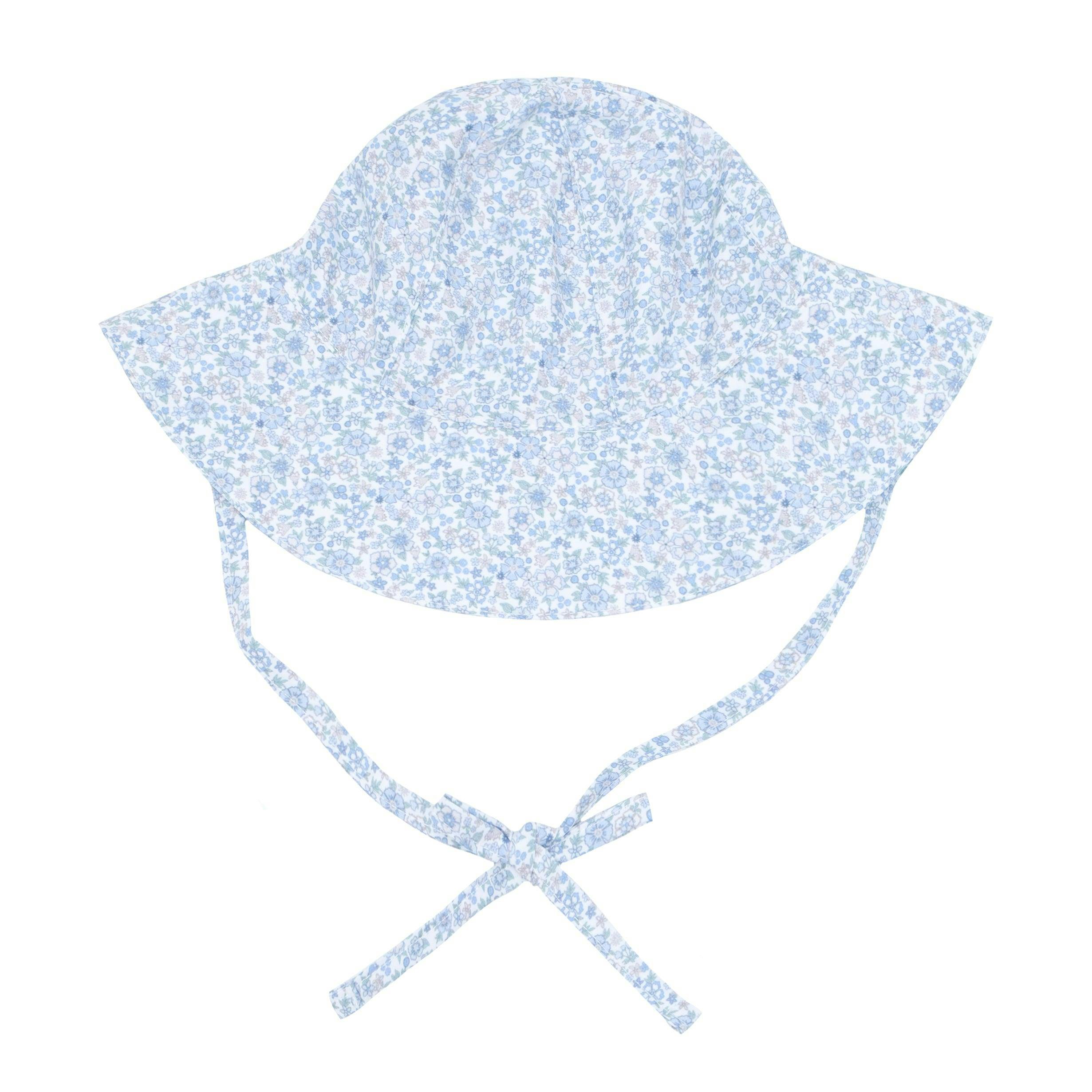 baby slate floral sun hat