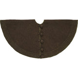 Handmade Christmas Tree Skirt in Felt - Quilted Edge White House Design  - 60"