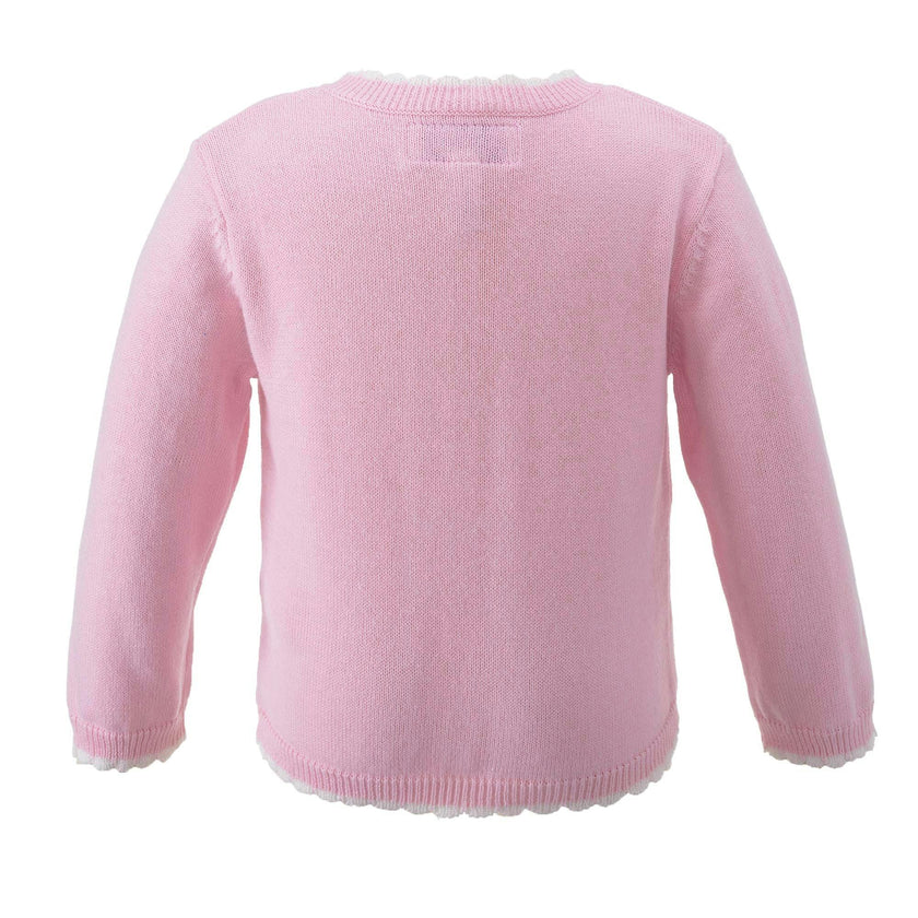 Baby Ice Cream Print Scalloped Trim Cardigan