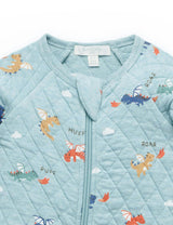 Quilted Growsuit Dragon Print