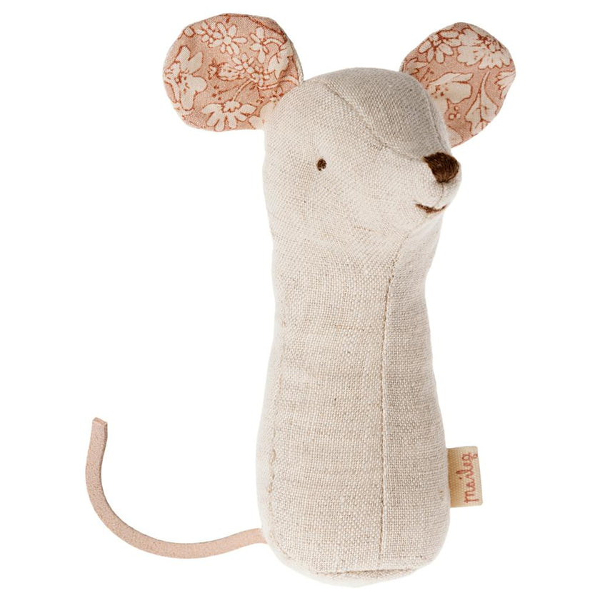 Lullaby Friend Rattles, Mouse - Natural
