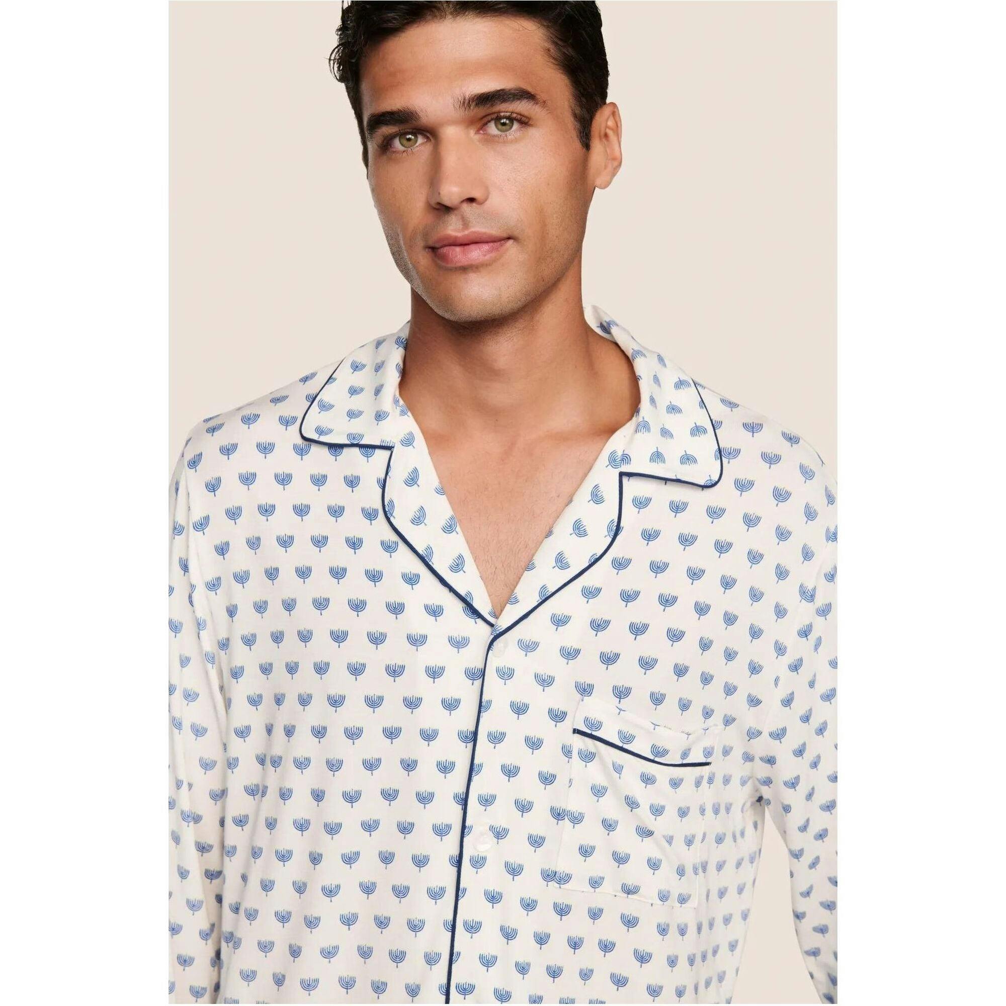 William Printed TENCEL Modal PJ Set, Blue