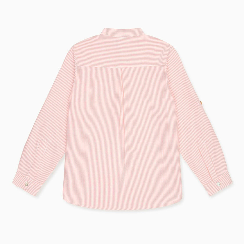 Orange Stripe Mateo Long Sleeve Boy Shirt