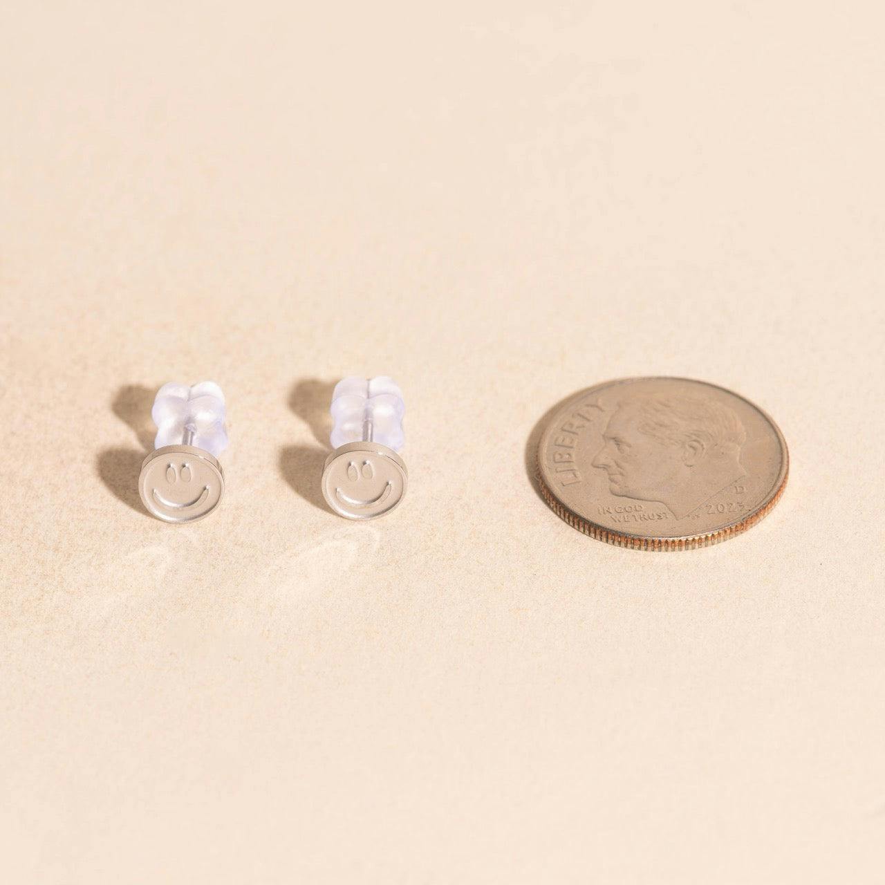 Smiley Face Mini Stud Earrings