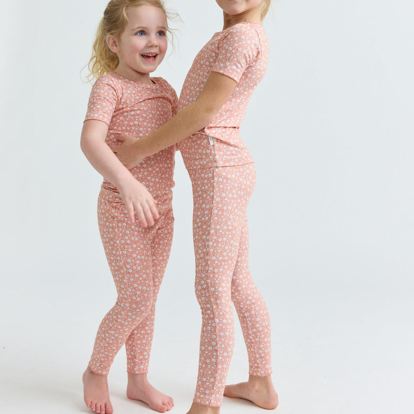girls melone floral pima pajama set