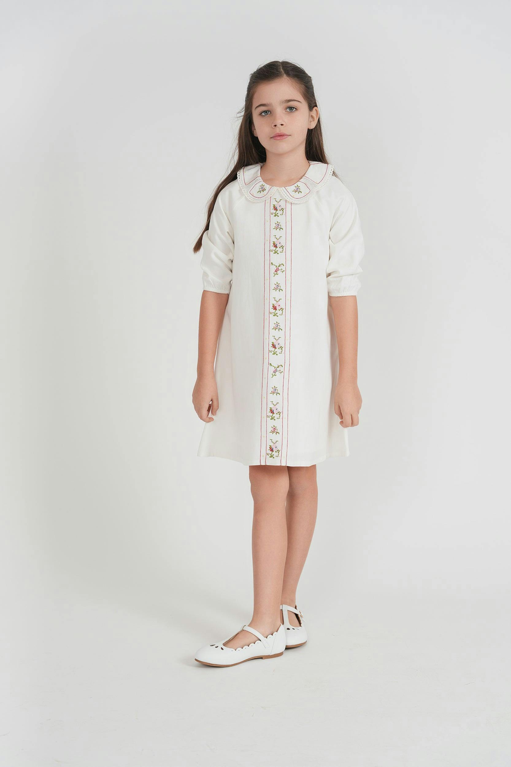 Cotton Embroidered Dress