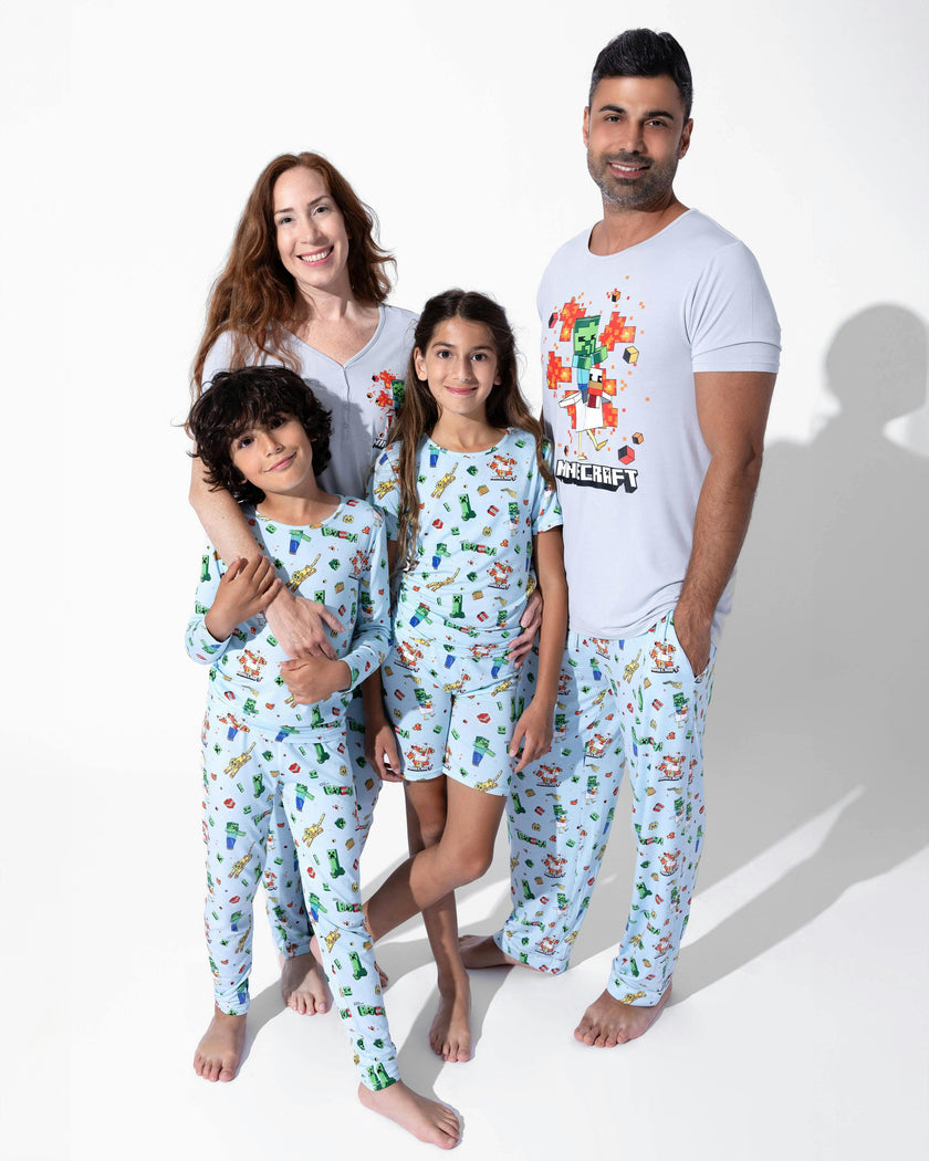 Minecraft: Chicken Jockey Bamboo Kids Pajama Short Set