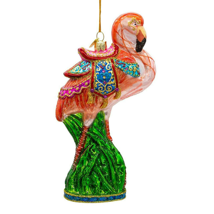 Kurt Adler 7-Inch Bellissimo Glass Flamingo Ornament