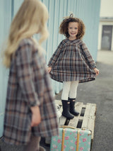 Sweet Plaid Long Sleeve Dress