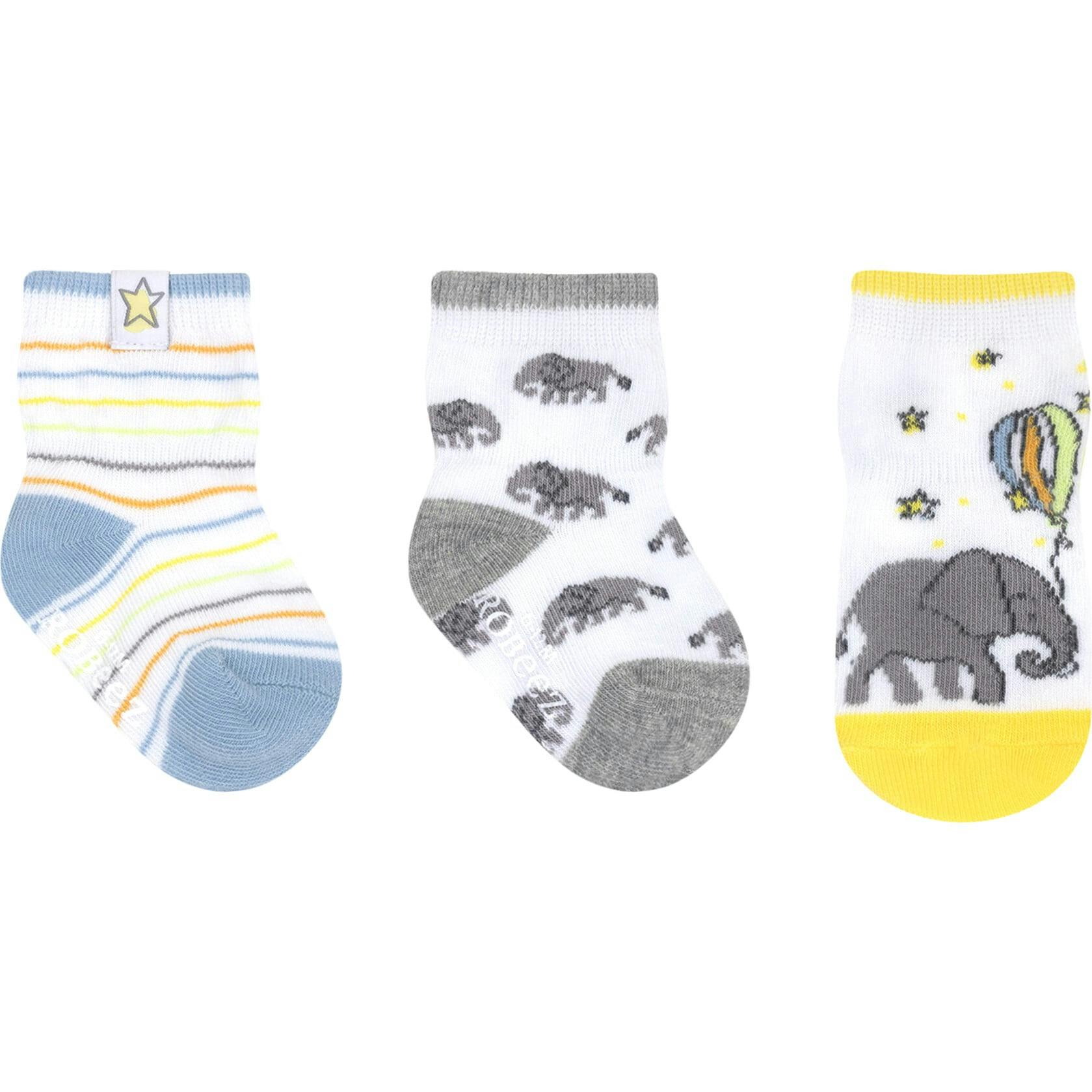 Up And Away 3-Pack Baby Socks in Pastel