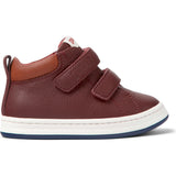 Runner Four 2-Velcro Strap Leather Sneakers, Burgundy