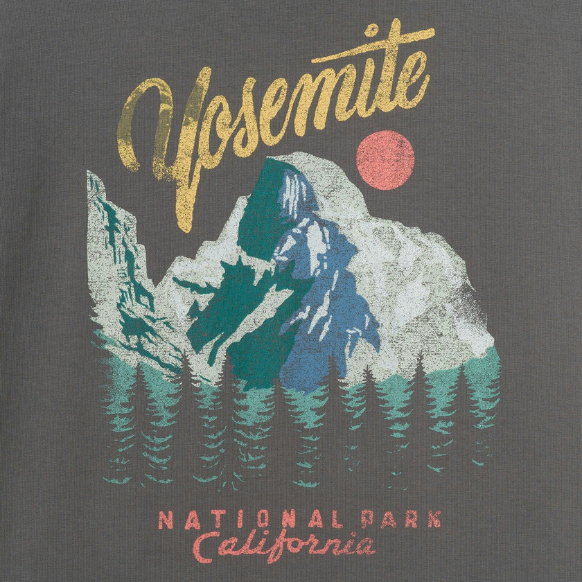 Boys Long Sleeve Graphic Tee | Yosemite - Charcoal