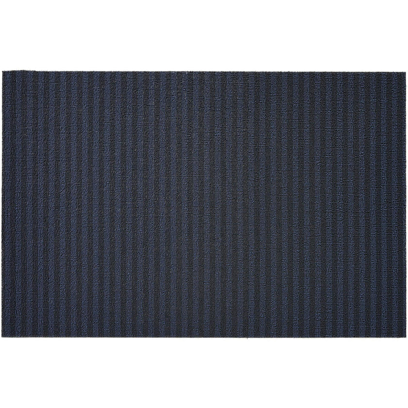 Breton Stripe Shag Floor Mat, Blue