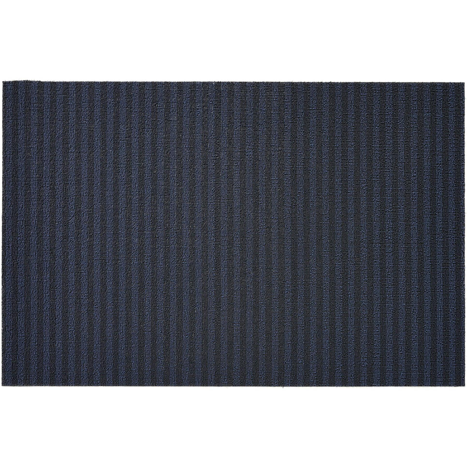 Breton Stripe Shag Floor Mat, Blue