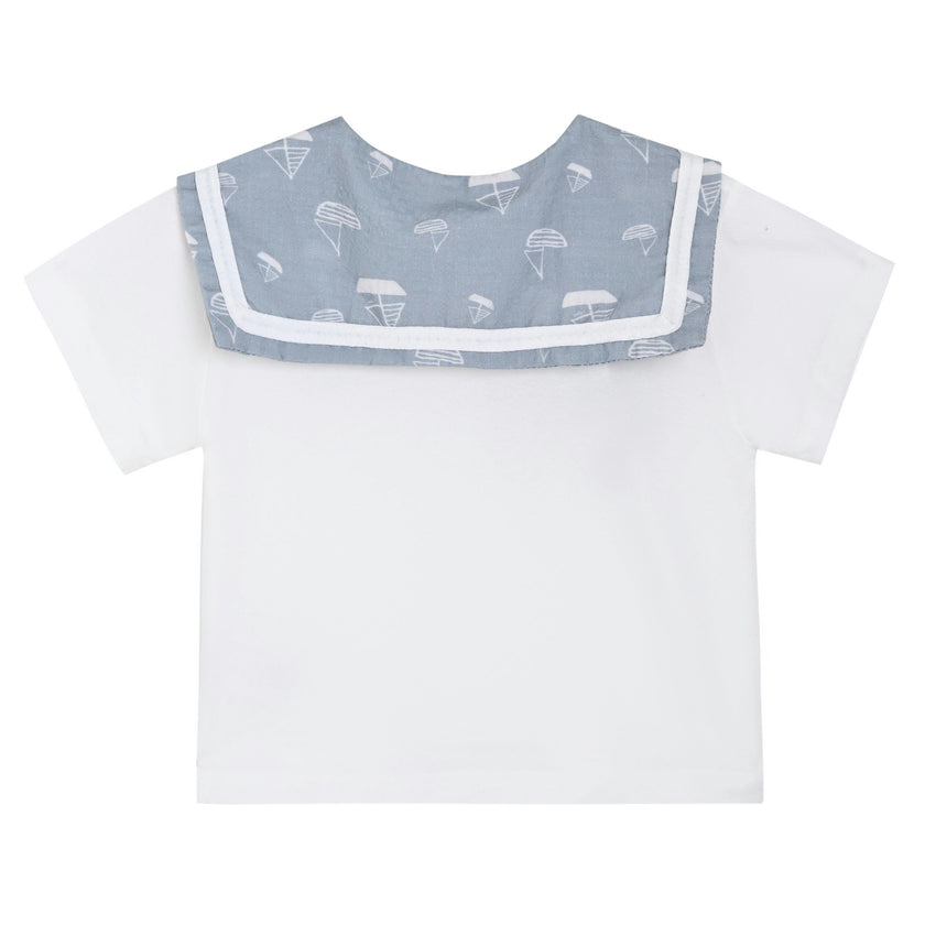 Blue Sailboat Collar Set