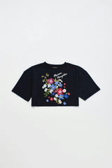 FLORECITAS T-SHIRT BLACK