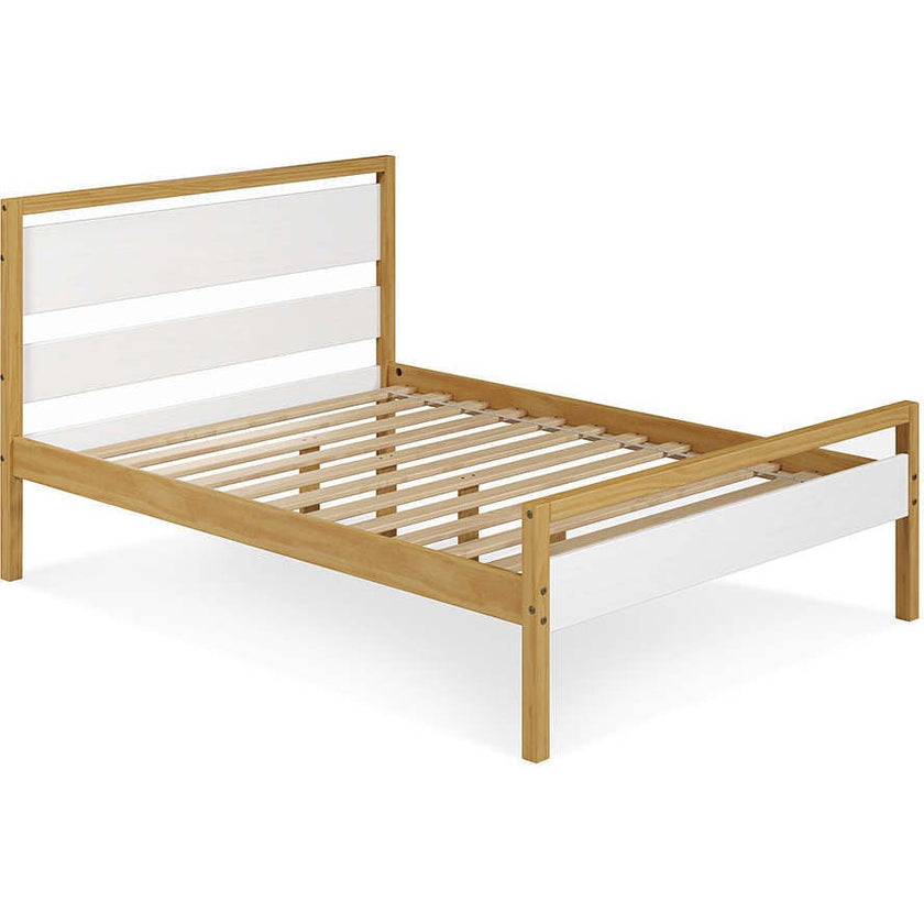 Quadra Full Bed - White & Natural