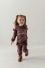 Girls Ruffle Sweatshirt in Watch Me Change The World
