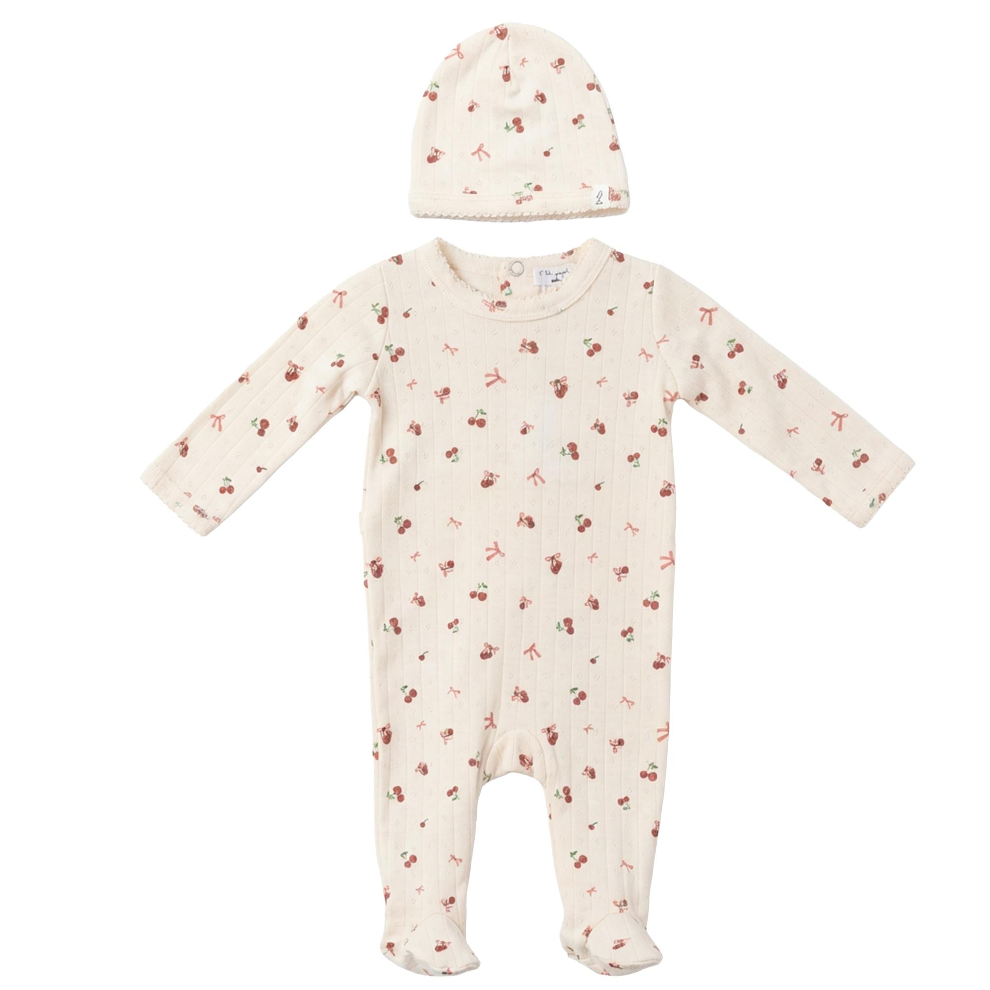 Cherry Pointelle Onesie