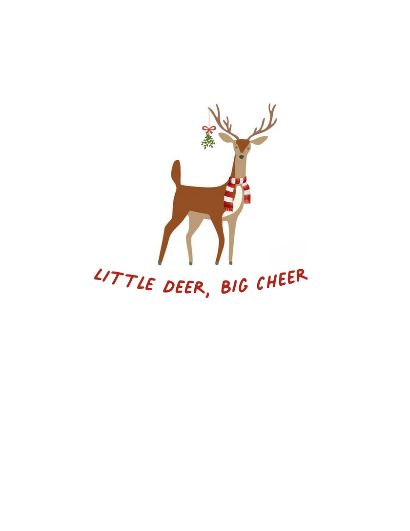 long sleeve graphic bodysuit | little deer big cheer