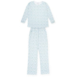 Audrey Women's Longsleeve Top Pant Set - Snow-Capped Mountains