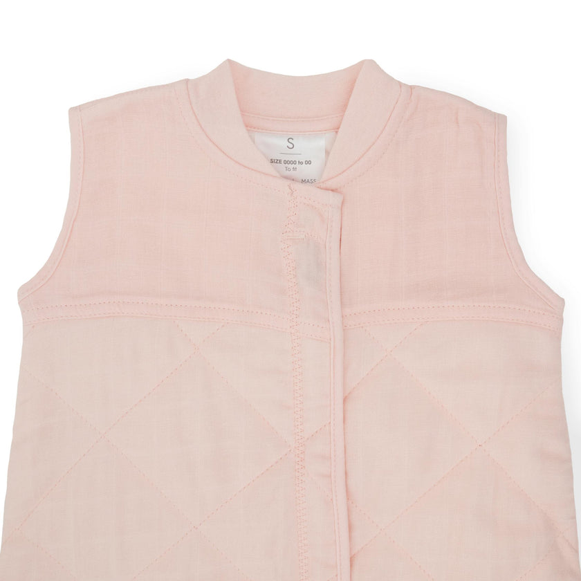 Cotton Muslin Quilted Sleep Bag - Light Pink