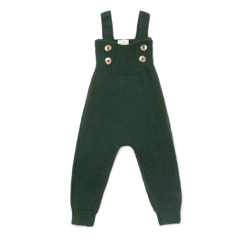 Acorn Ribbed Bib Buttoned Strap Cuffed Ankle Jumper