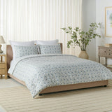 Floral Reversible Comforter Set, Blue