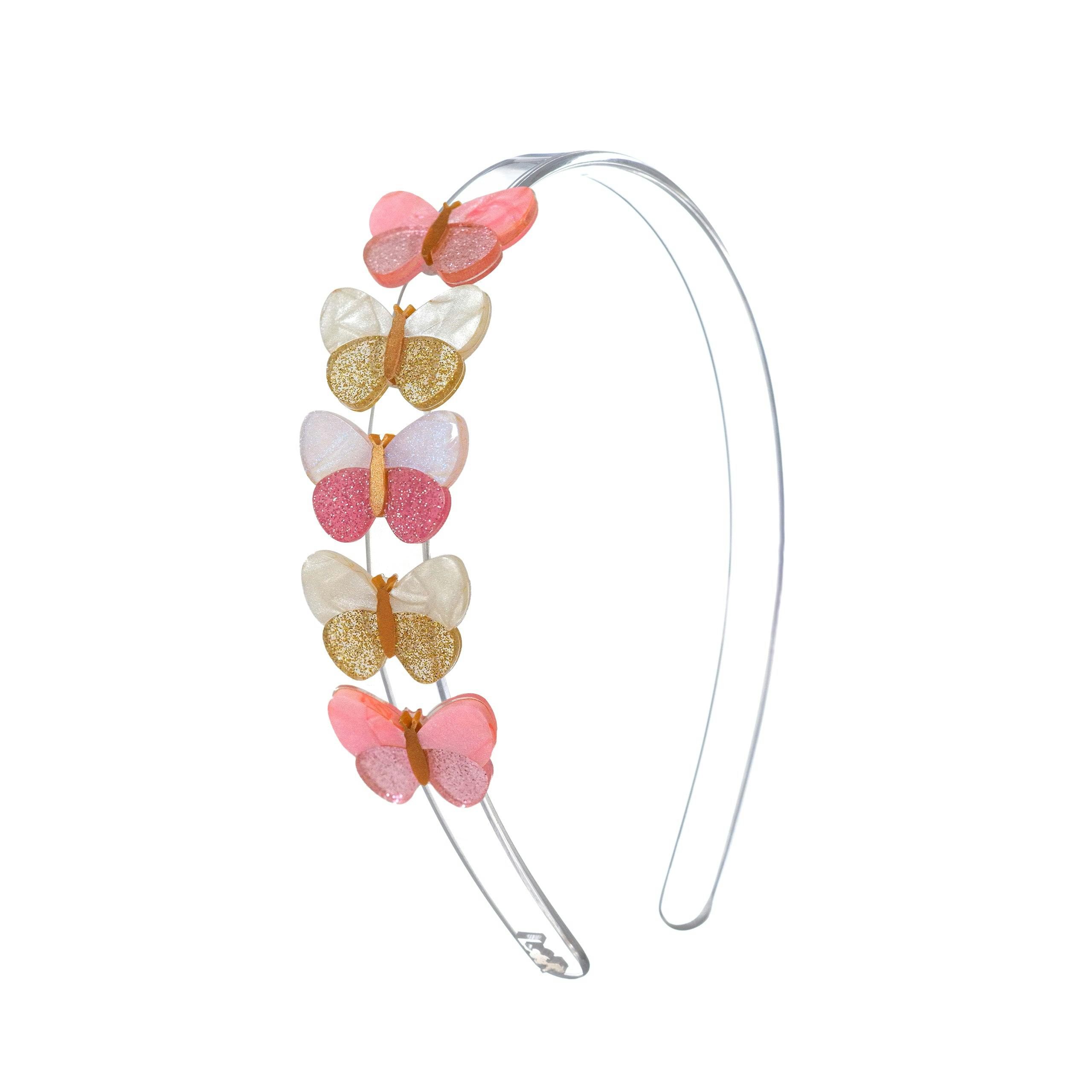 Butterflies Shimmer Pink Shades Headband