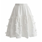 White Lucienne Quilted Skirt Set