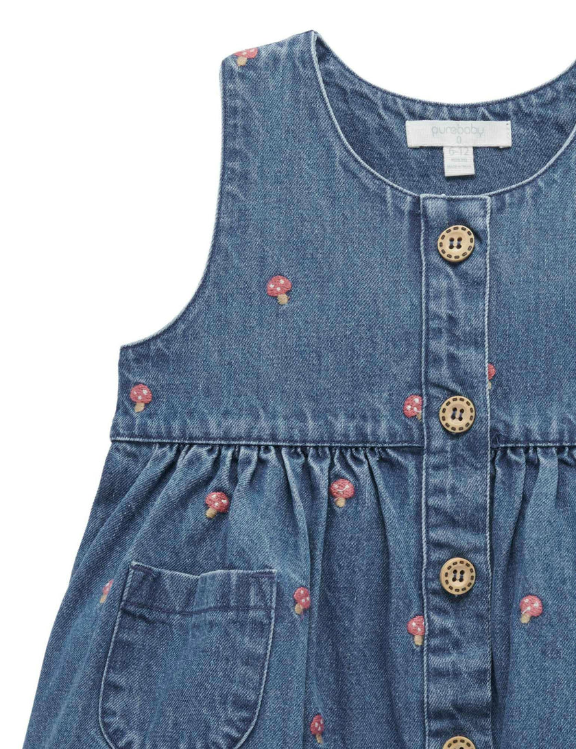 Embroidered Pinnie & Top Set Toadstool Broderie