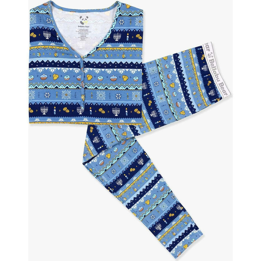 Hanukkah Fair Isle Bamboo Women's Pajama Set