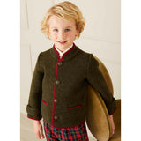 Austrian Single Breasted Contrast Trim Jacket in Green (18mths-10yrs)