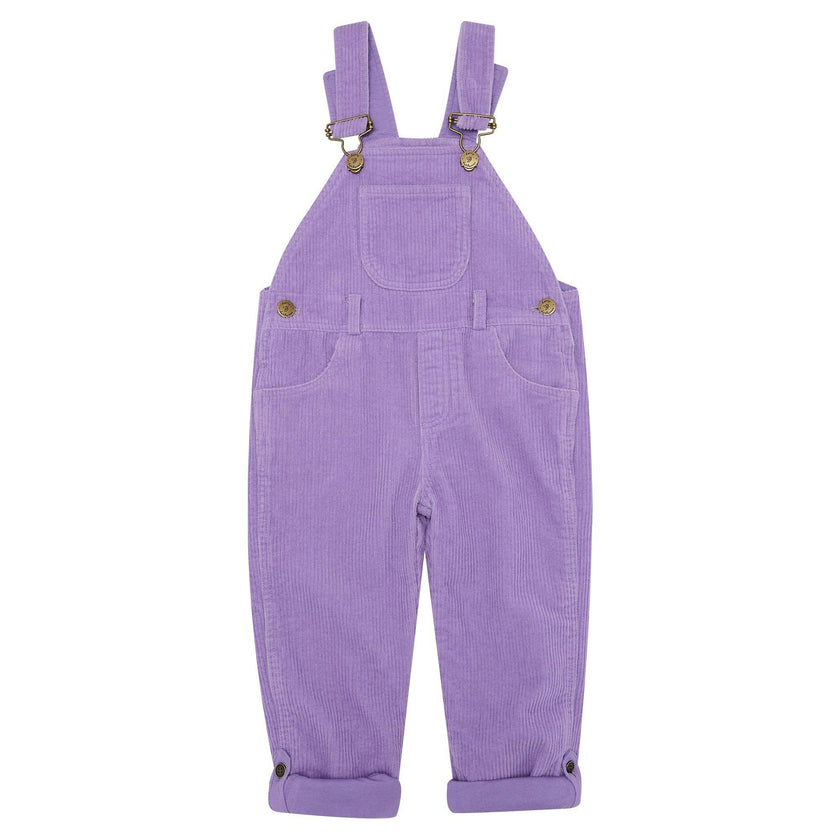 Violet Chunky Cord Overalls