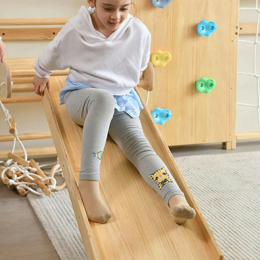 Walnut | Swedish Ladder Jungle Gym - Wall Mounted